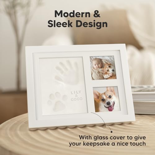 Baby Hand and Footprint Kit - Newborn Air-Dry Clay Keepsake Picture Frame