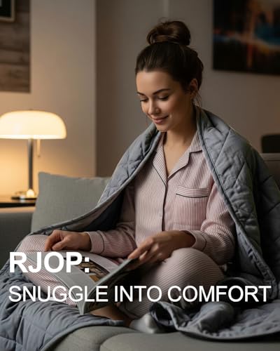 15lb Weighted Blanket 60"x80" Queen Size, Cooling All-Season Adult Blanket