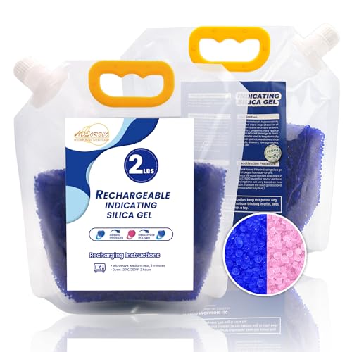 2 lbs Reusable Silica Gel Desiccant Beads Color Indicating