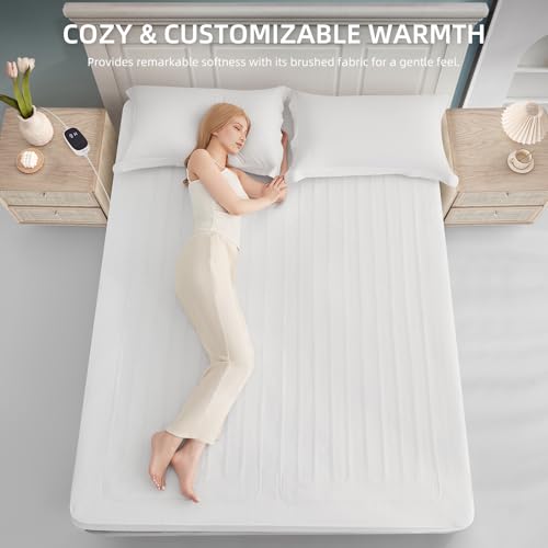 Heated Mattress Pad Twin XL - 9 Heat Settings, Auto Off, Machine Washable