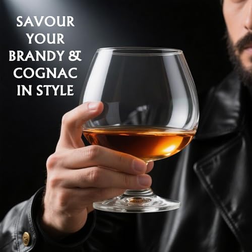 Physkoa Set of 4 22 oz Large Brandy Snifter Glasses - Cognac & Spirits Tasting