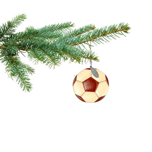 Twisted Anchor Soccer Ornament 2026 - Two-Tone Wood Intarsia Gift Box