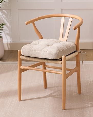 Memory Foam Dining Chair Cushions, Non-Slip Seat Pads with Ties, Set of 4