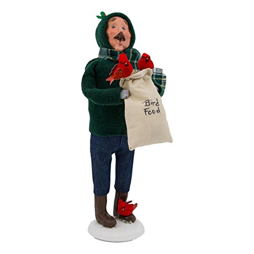 Byers' Choice Family With Cardinals Man Caroler - 13in Handcrafted Christmas Figurine