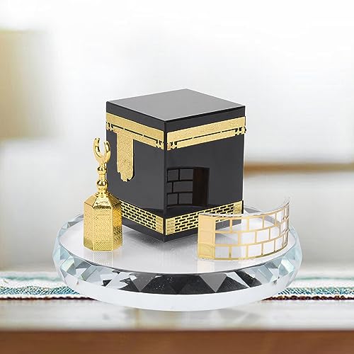 Crystal Kaaba Model Islamic Architecture Figurine for Home and Car Decor