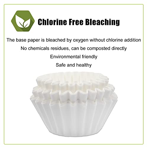 Basket Coffee Filters 8-12 Cup, Disposable Paper Filters, 100 Count