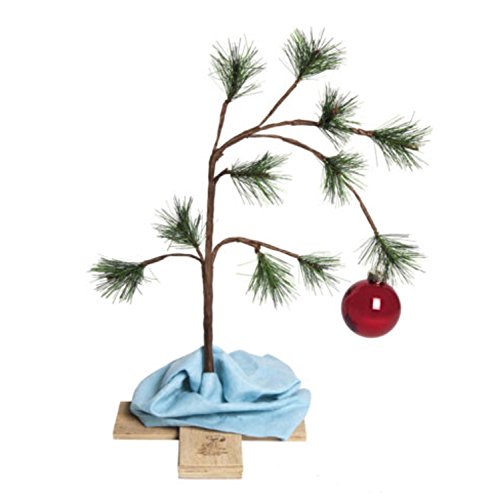 24-Inch Charlie Brown Tabletop Artificial Christmas Tree with Ornament