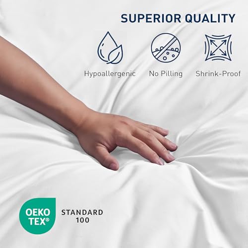 4-Pack Twin Size Flat Sheet, 100% Cotton Percale Bed Sheet, White 67x101