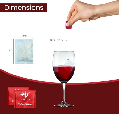 18-Pack Wine Filters - Portable Sulfite & Histamine Remover Purifier