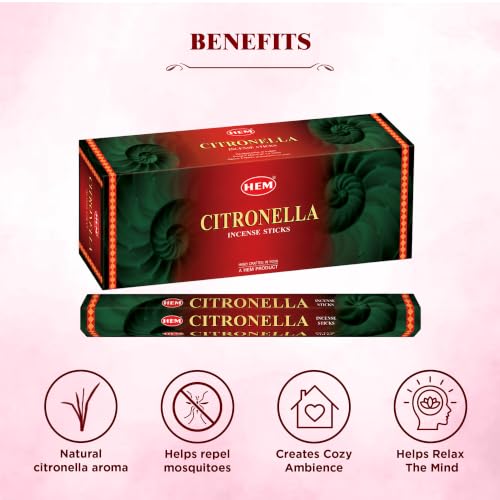 Citronella Incense Sticks - 120 Count Bulk Pack