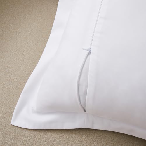 White Microfiber Throw Pillow Covers - 20 x 20 Inches, Set of 2