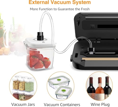 Automatic Vacuum Sealer Machine with Built-in Cutter and 80kPa Suction