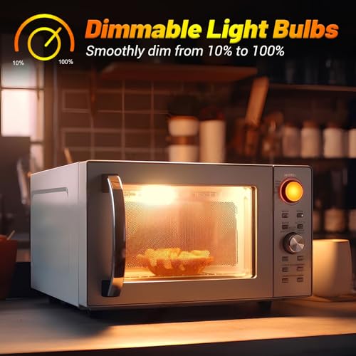 A15 Oven Light Bulb 40W E26 Base, Heat Resistant Appliance Bulb