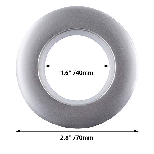 32-Pack Curtain Grommets 1.6-Inch Inner Diameter, Low-Noise Eyelet Rings
