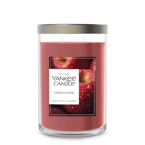 Yankee Candle Large Tumbler Scented Candle with up to 80 Hour Burn Time, Premium Plant Wax Blend for Consistent Burn, 20 oz Tumbler Candle with Room Filling Fragrance, Ciderhouse