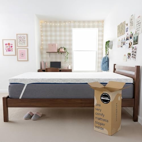 ViscoSoft 3 Inch Gel Memory Foam Mattress Topper Twin XL with Cover