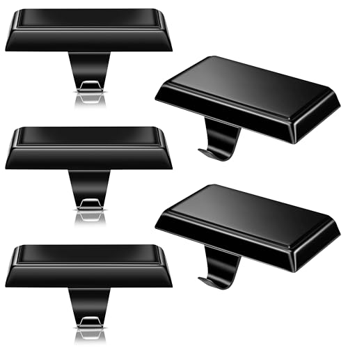 Heavy Duty Black Metal Christmas Stocking Holders for Mantle - Set of 4