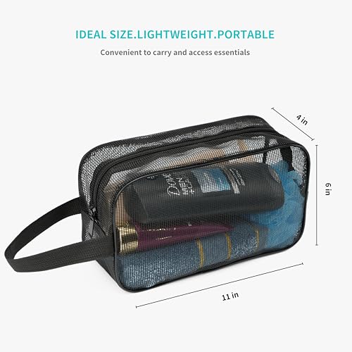 Mesh Shower Caddy Bag Portable Quick Drying Toiletry Organizer