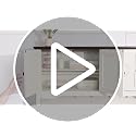 71-Inch Farmhouse Kitchen Pantry Cabinet with Power Outlet and LED Lighting