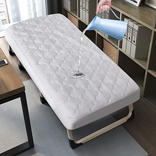 Waterproof Cot Mattress Pad Protector - 30" x 75" Deep Pocket