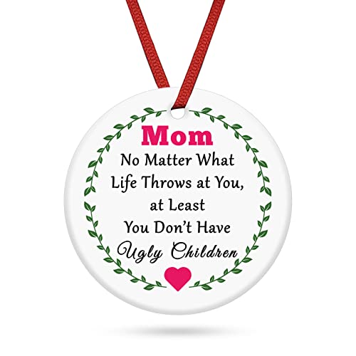 Mom Ornament from Daughter Ceramic Christmas Ornament Gift for Mom keepsake