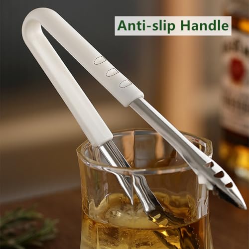 Stainless Steel Ice Tongs for Ice Balls, Cubes & Food - Bar & Kitchen Use