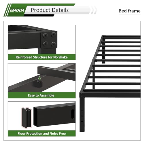 18-Inch Heavy Duty Queen Platform Bed Frame with Under-Bed Storage