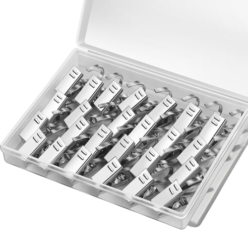 25-Pack Stainless Steel Curtain Clips with Hooks for Hanging Decorations
