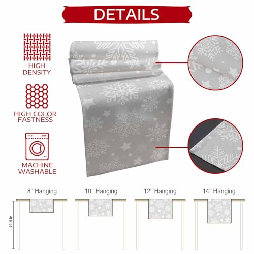 Futuregrace Christmasfge0250 13x36in Snowflake Table Runner Cotton Linen