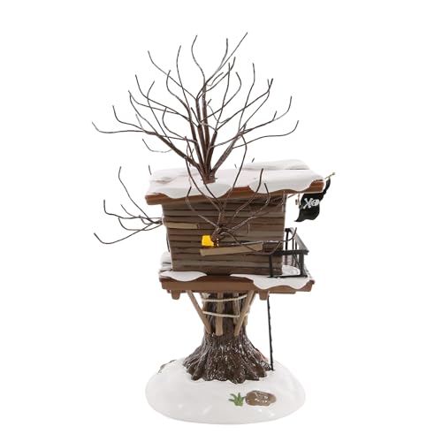 Light Up Snow Village Tree House Building - 10.4-Inch Holiday Decor