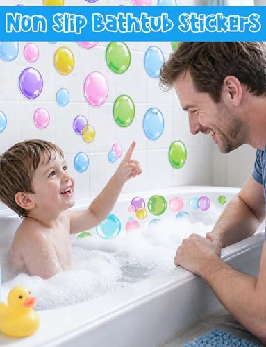 33-Piece Anti-Slip Bathtub Stickers with Bubble Design and Scraper Tool