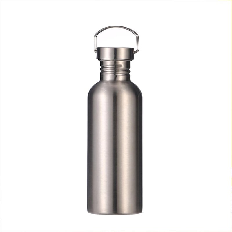 CDJ 34oz Single Walled Stainless Steel Leak Proof Sports Water Bottle 18/8(304) metal water bottle for Cyclists, Runners, Hikers, Beach Goers, Picnics, Camping - BPA Free