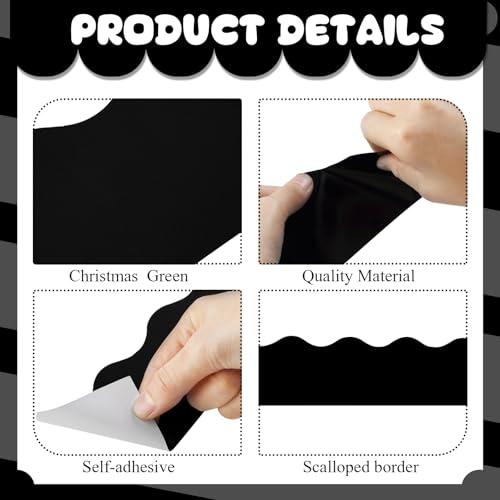Black Striped Classroom Awning and Bulletin Board Border Trim Set
