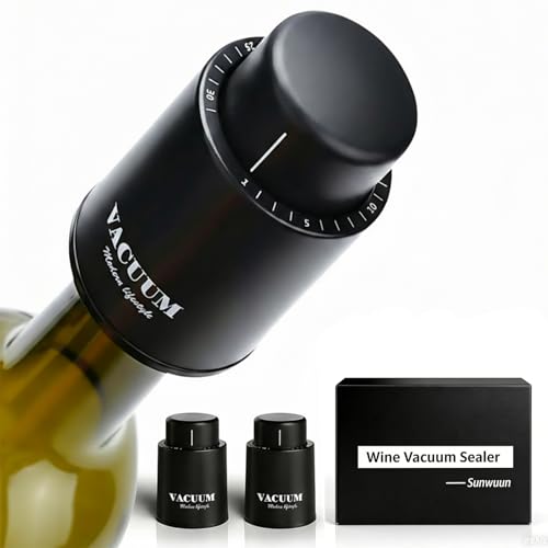 Vacuum Wine Bottle Stoppers 2-Pack - Reusable Leak-Proof Wine Preserver