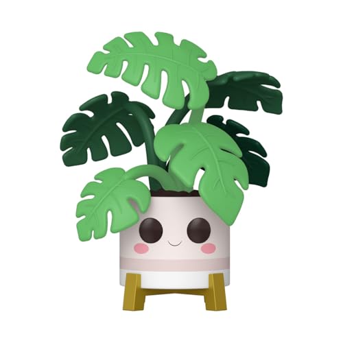 Kawaii Rose Monstera Plant Vinyl Figurine - 4.1 Inch Collectible Display