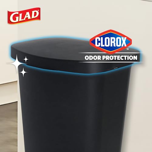 Glad 13-Gallon Plastic Step Trash Can with Clorox Odor Protection