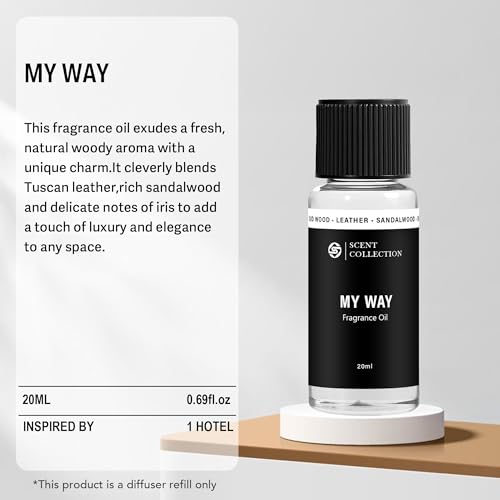 Luxury Hotel Scent Diffuser Oil, Sandalwood and Leather, 20ml