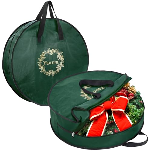 Christmas Wreath Storage Bag 2-Pack 30-Inch Holiday Organizer