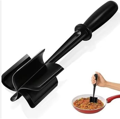 Meat Chopper | Premium Heat Resistant Hamburger Grinder for Ground Beef, Chicken & Potatoes - Black
