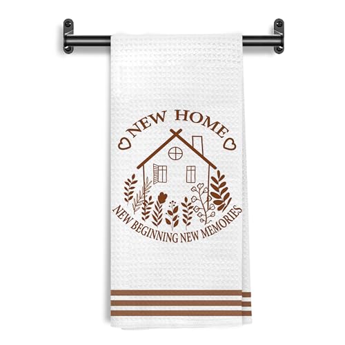 Flower House Kitchen & Bathroom Decorative Hand Towels, Housewarming Gift, 16x24 Inches