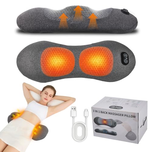 3-in-1 Back Massager with Heat & Vibration for Lumbar Support