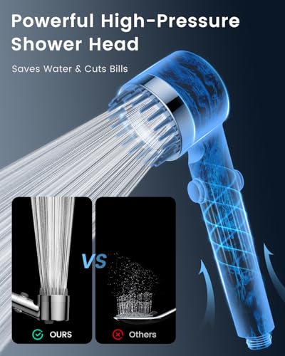 Filtered Handheld Shower Head with 4 Filters and 70-Inch Hose