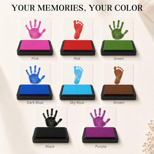 Non-Toxic Baby Ink Pad for Hand and Footprints Keepsake Kit - Brown