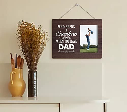 HALUOSI Superhero Dad Plaque Frame Fathers Day Gift Variation 03
