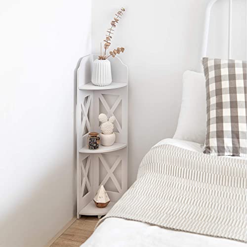 3-Tier Small Corner Shelf for Bathroom and Home Storage Organizer