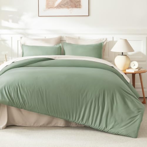 Sage Green King Comforter Set - 3 Piece Lightweight Down Alternative Bedding