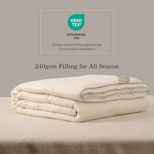 CUDDLE DREAMS Queen Australian Wool Comforter - All Season Duvet Insert