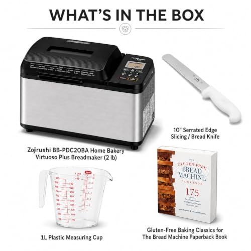2 lb Bread Maker Machine Bundle with Bread Knife, Measuring Cup, and Cookbook