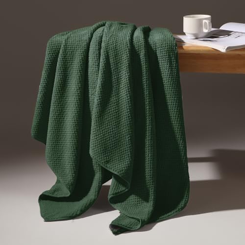 REDKISS 6-Piece Coral Fleece Bath Towel Set - Olive Green