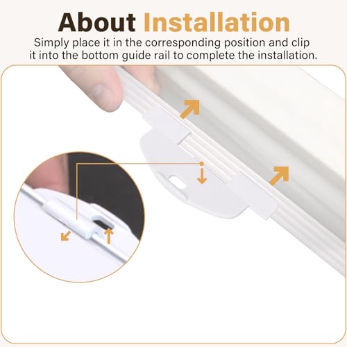 3/4-Inch Cordless Shade Pull Handles for Honeycomb Shades, 3 Pack White